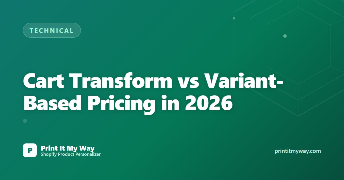 Cart Transform vs variant pricing