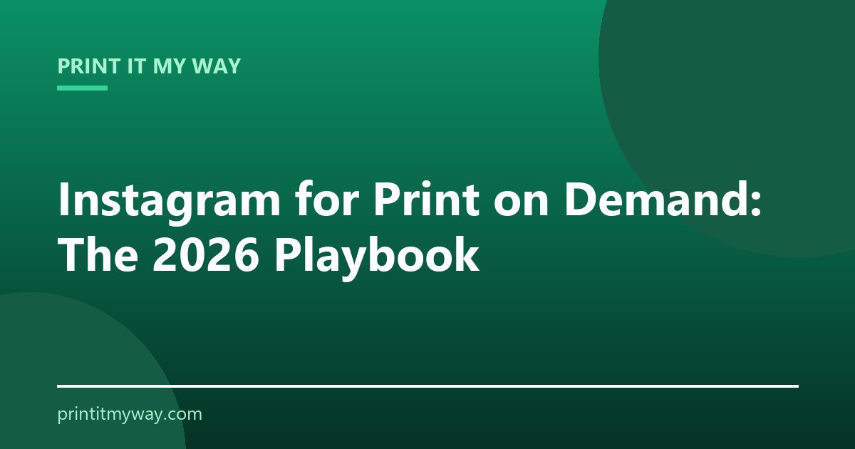 Instagram for print on demand