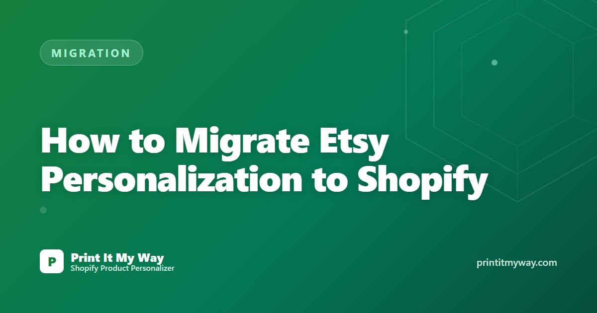 Migrate Etsy personalization to Shopify