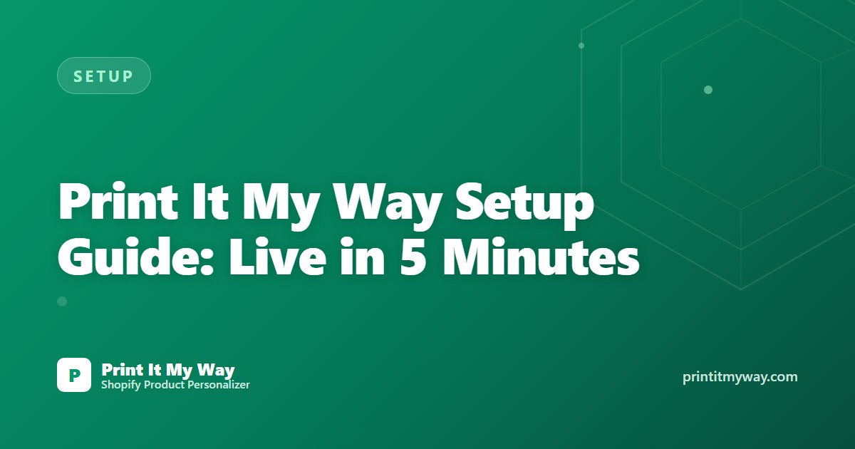 Print It My Way setup guide