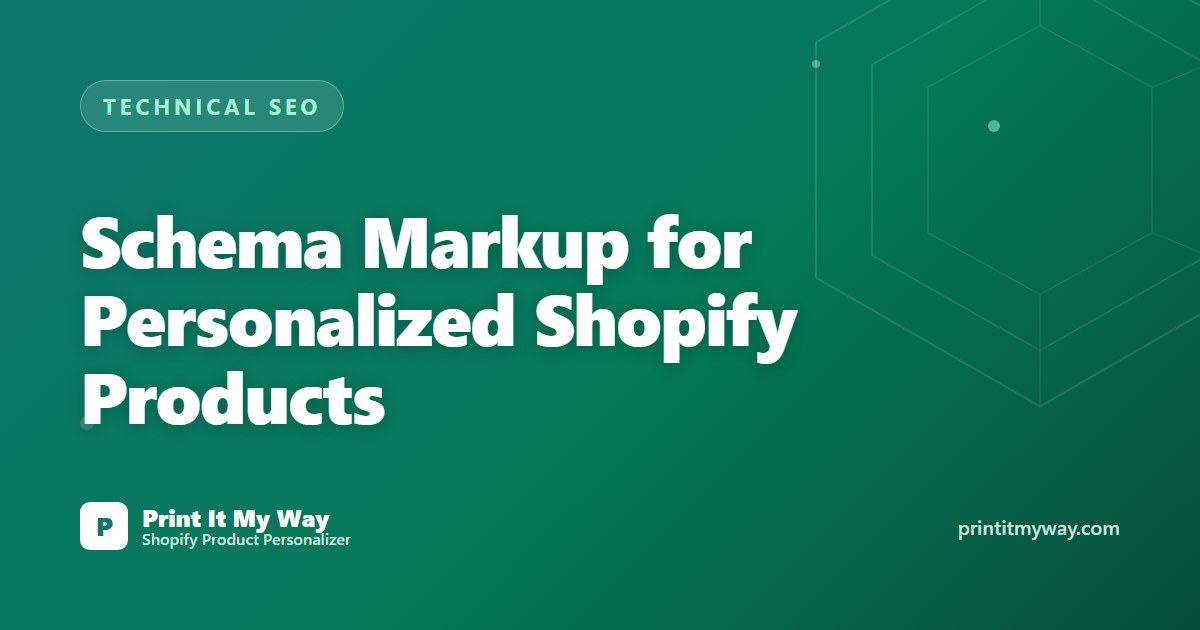 Schema markup for personalized products