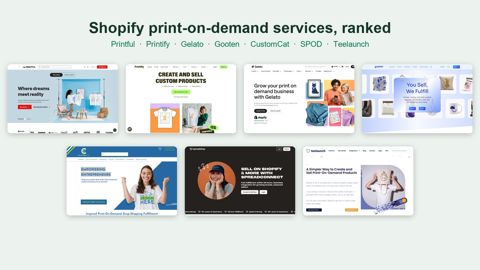 Shopify print-on-demand services ranked