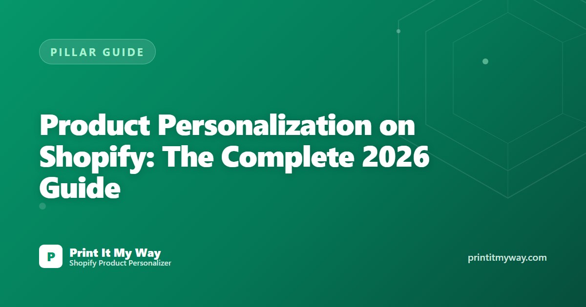 Product Personalization on Shopify — complete 2026 guide