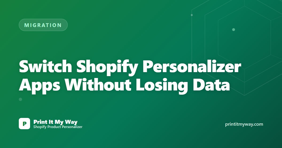 Switch Shopify personalizer apps