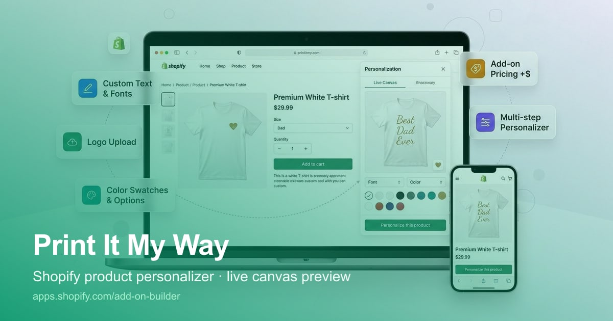 Mejor personalizador de productos para Shopify 2026